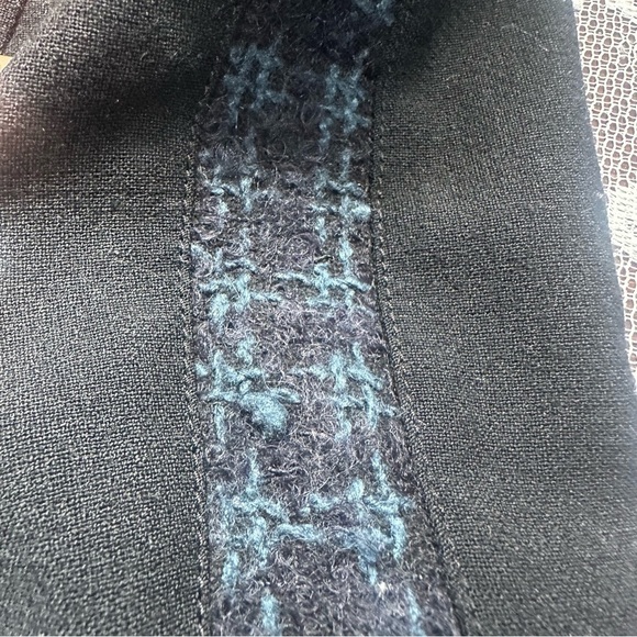 Tory Burch Tobie Tweed Boucle Tuxedo Tapered Pants size 6 Black Wool Blend - Picture 15 of 15